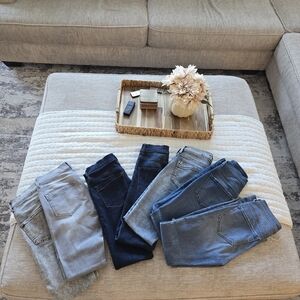 Express Women's Skinny Jeans in Blue and Gray